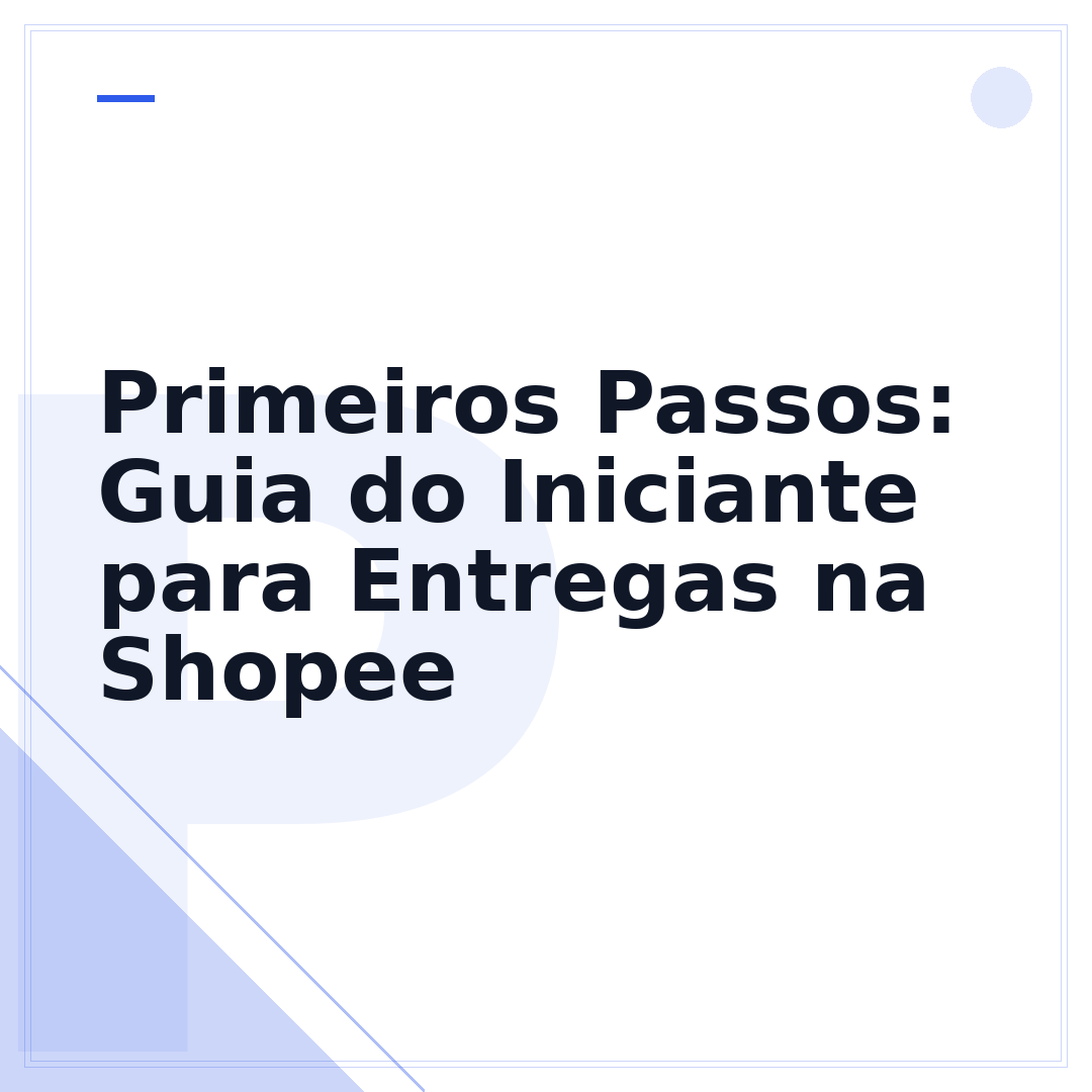 Primeiros Passos: Guia do Iniciante para Entregas na Shopee