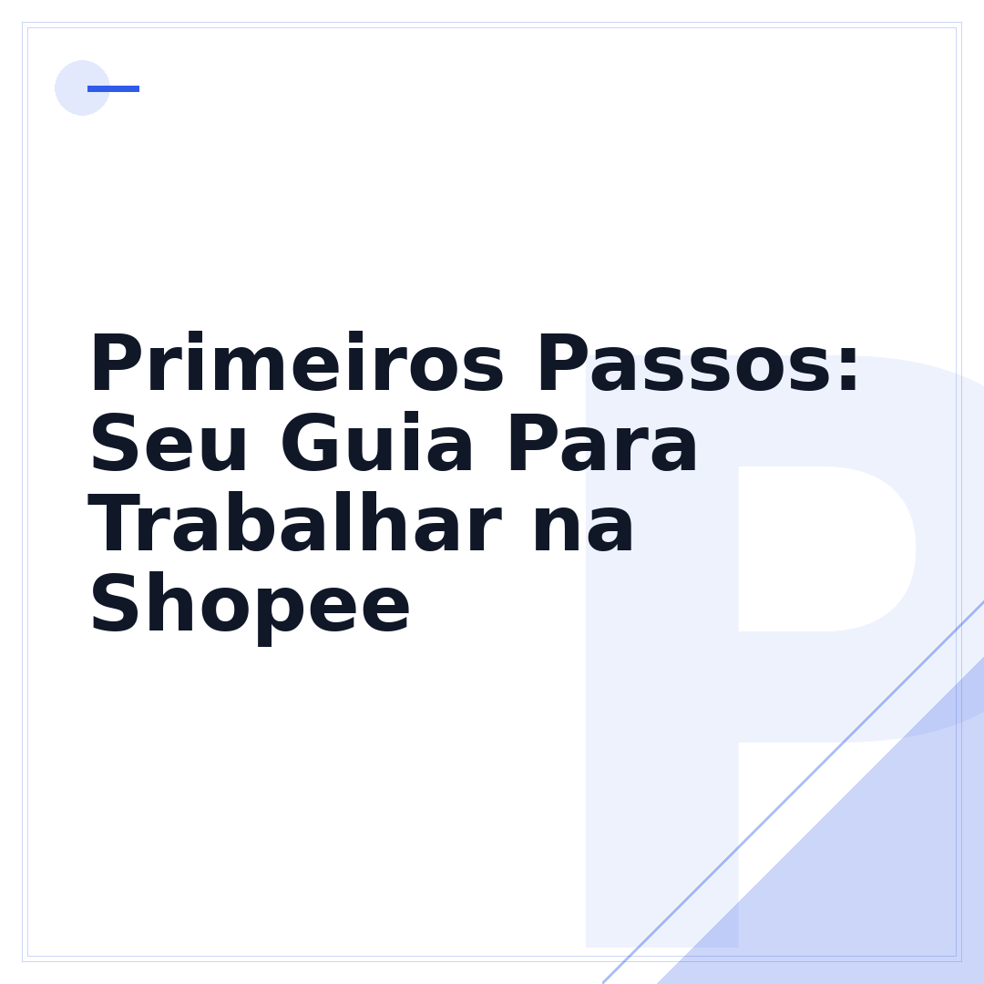 Primeiros Passos: Seu Guia Para Trabalhar na Shopee