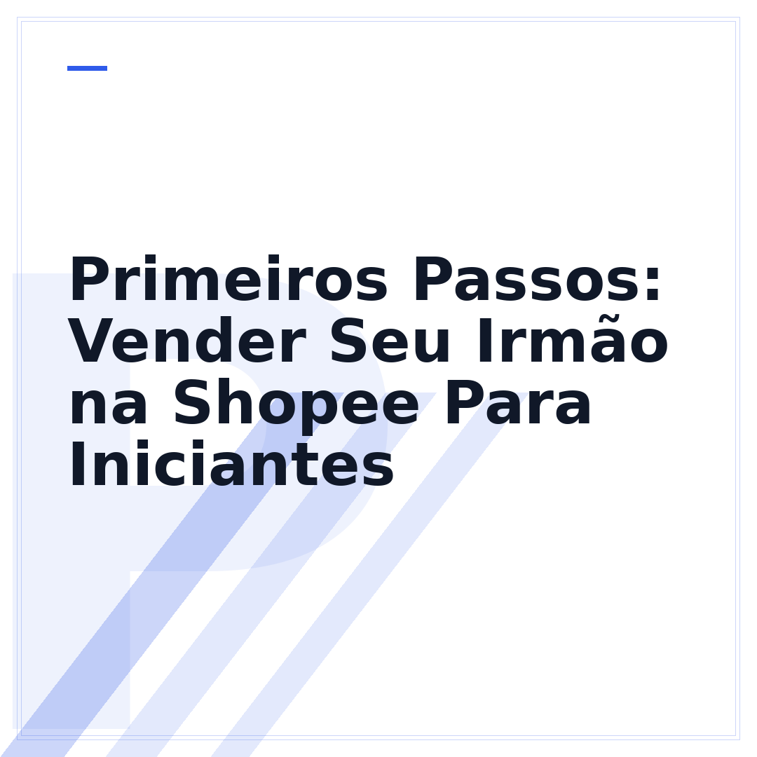 Primeiros Passos: Vender Seu Irmão na Shopee Para Iniciantes