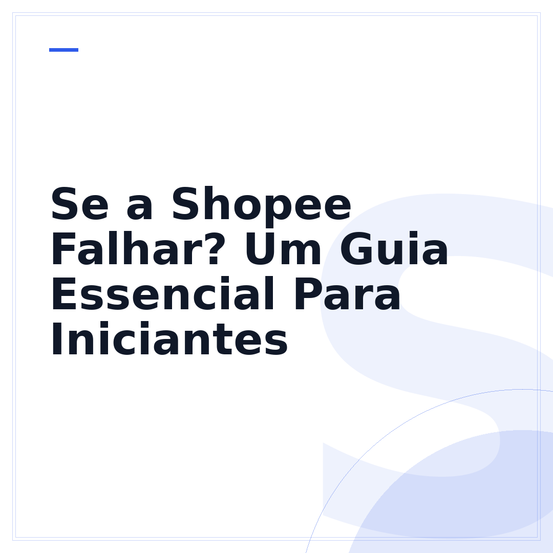 Se a Shopee Falhar? Um Guia Essencial Para Iniciantes
