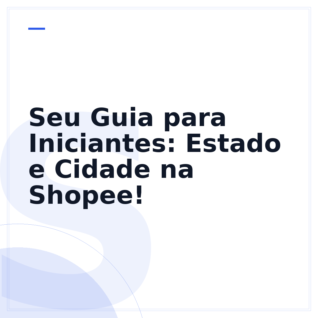 Seu Guia para Iniciantes: Estado e Cidade na Shopee!