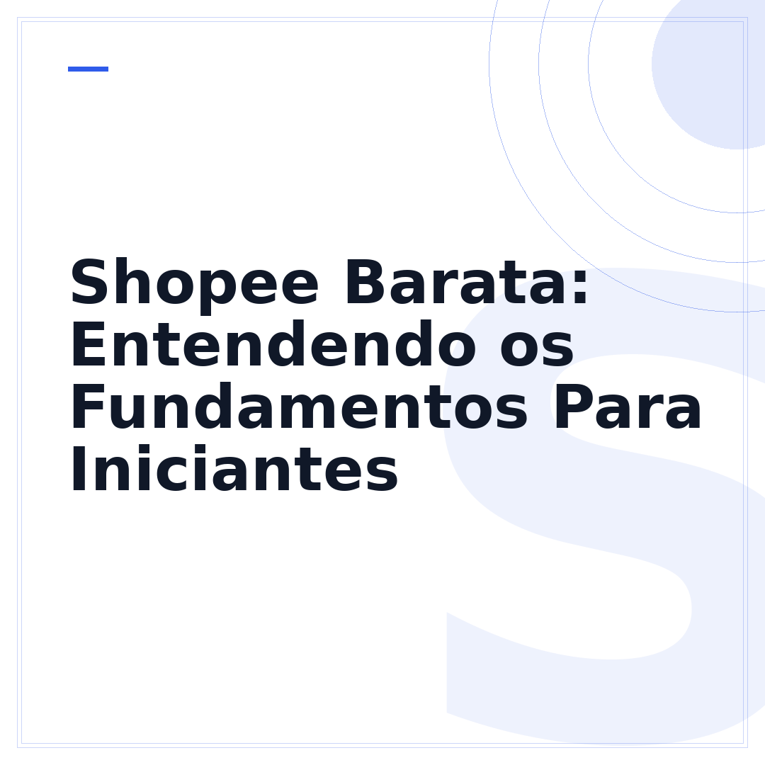 Shopee Barata: Entendendo os Fundamentos Para Iniciantes