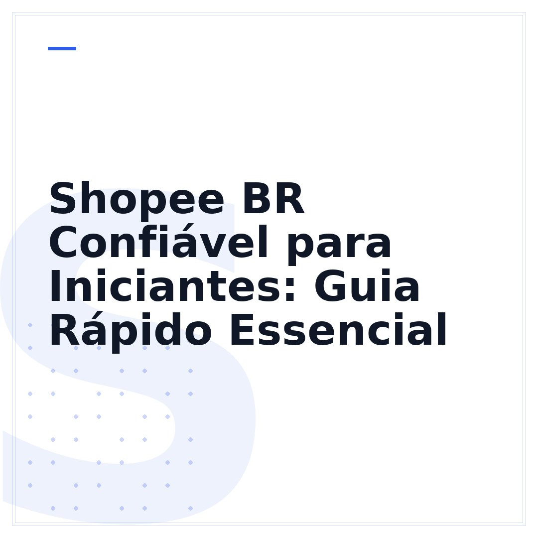 Shopee BR Confiável para Iniciantes: Guia Rápido Essencial