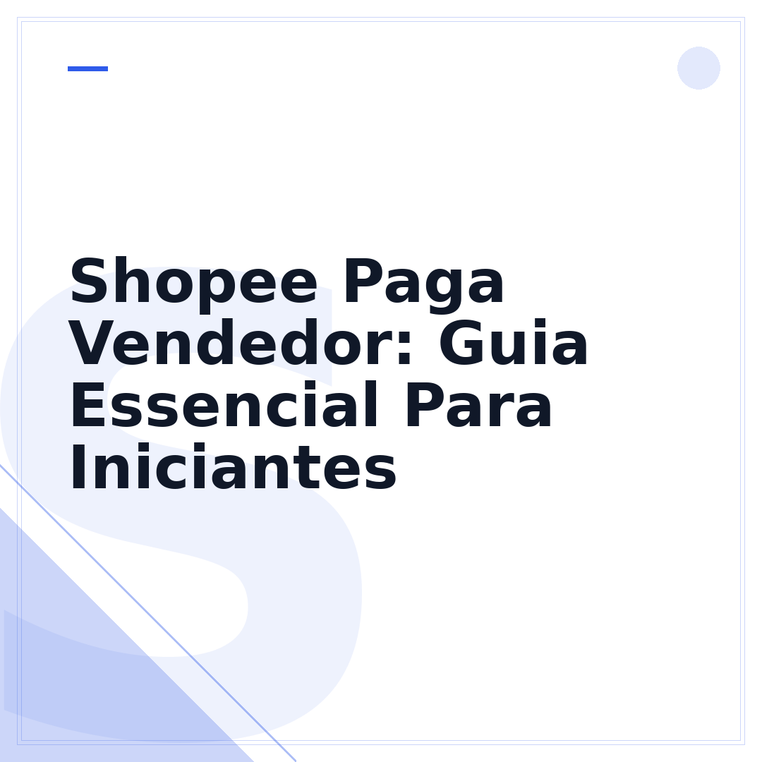 Shopee Paga Vendedor: Guia Essencial Para Iniciantes