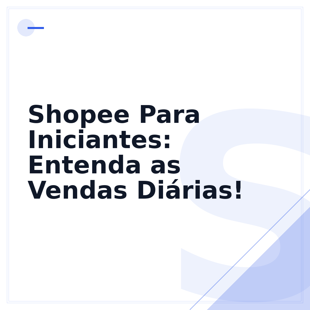 Shopee Para Iniciantes: Entenda as Vendas Diárias!