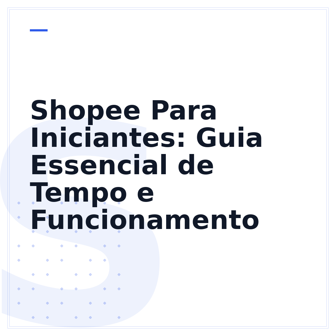 Shopee Para Iniciantes: Guia Essencial de Tempo e Funcionamento