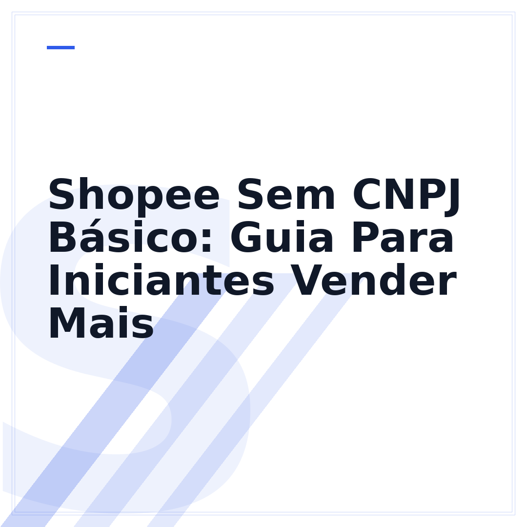 Shopee Sem CNPJ Básico: Guia Para Iniciantes Vender Mais