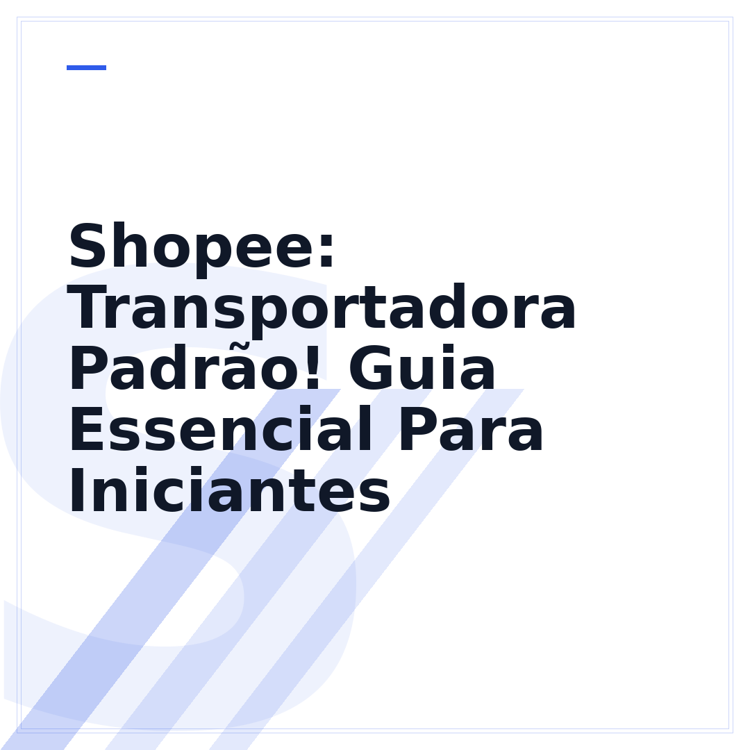 Shopee: Transportadora Padrão! Guia Essencial Para Iniciantes