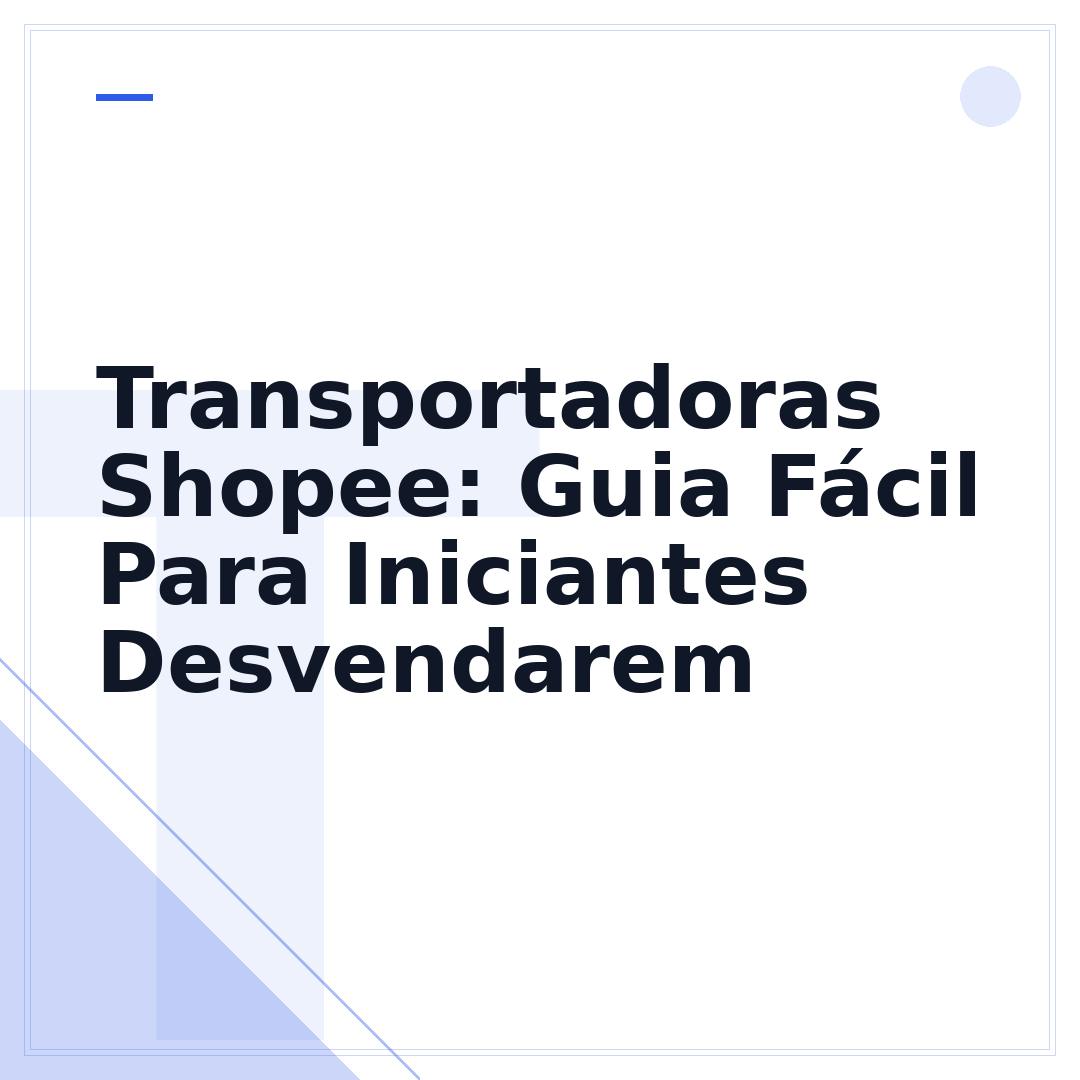 Transportadoras Shopee: Guia Fácil Para Iniciantes Desvendarem