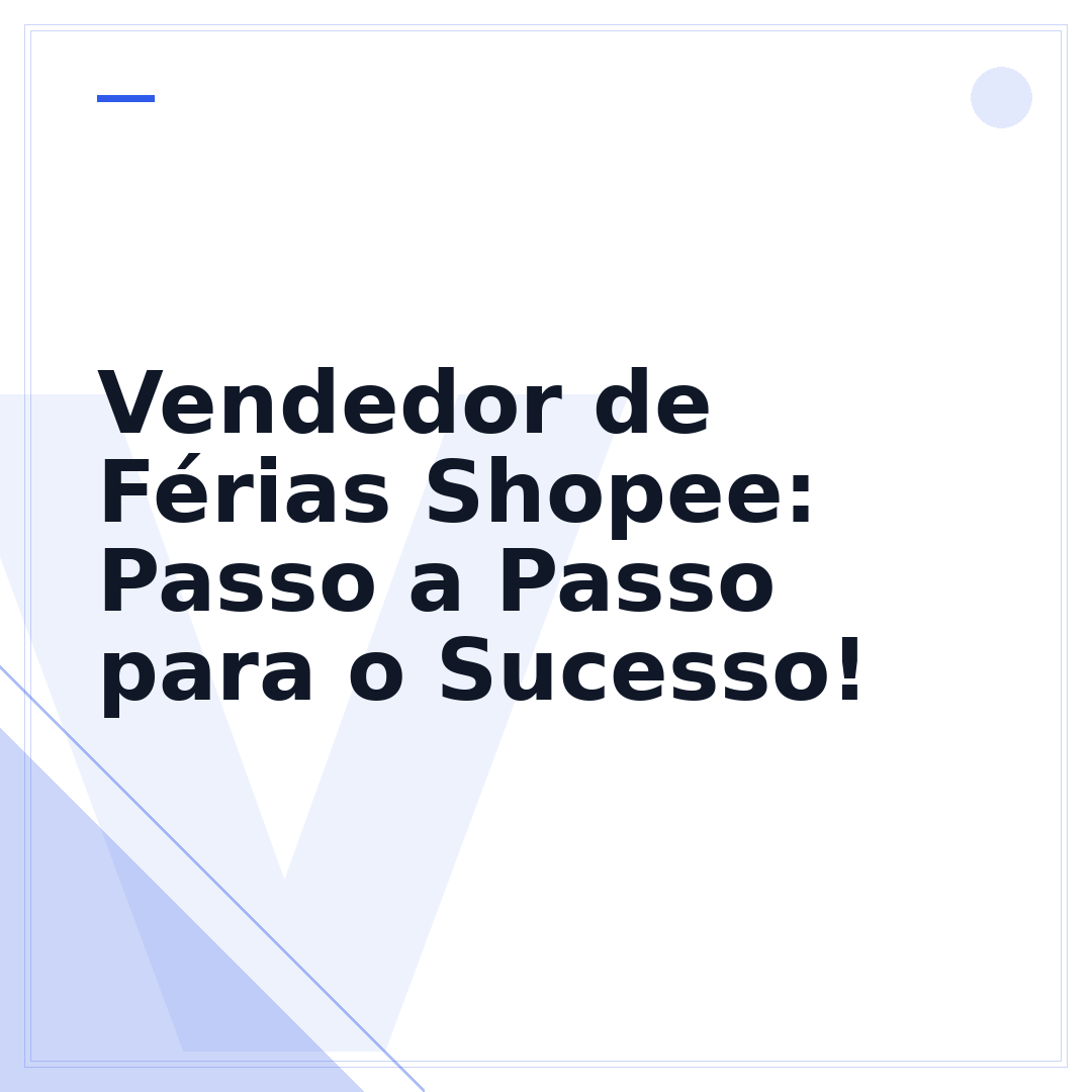 Vendedor de Férias Shopee: Passo a Passo para o Sucesso!