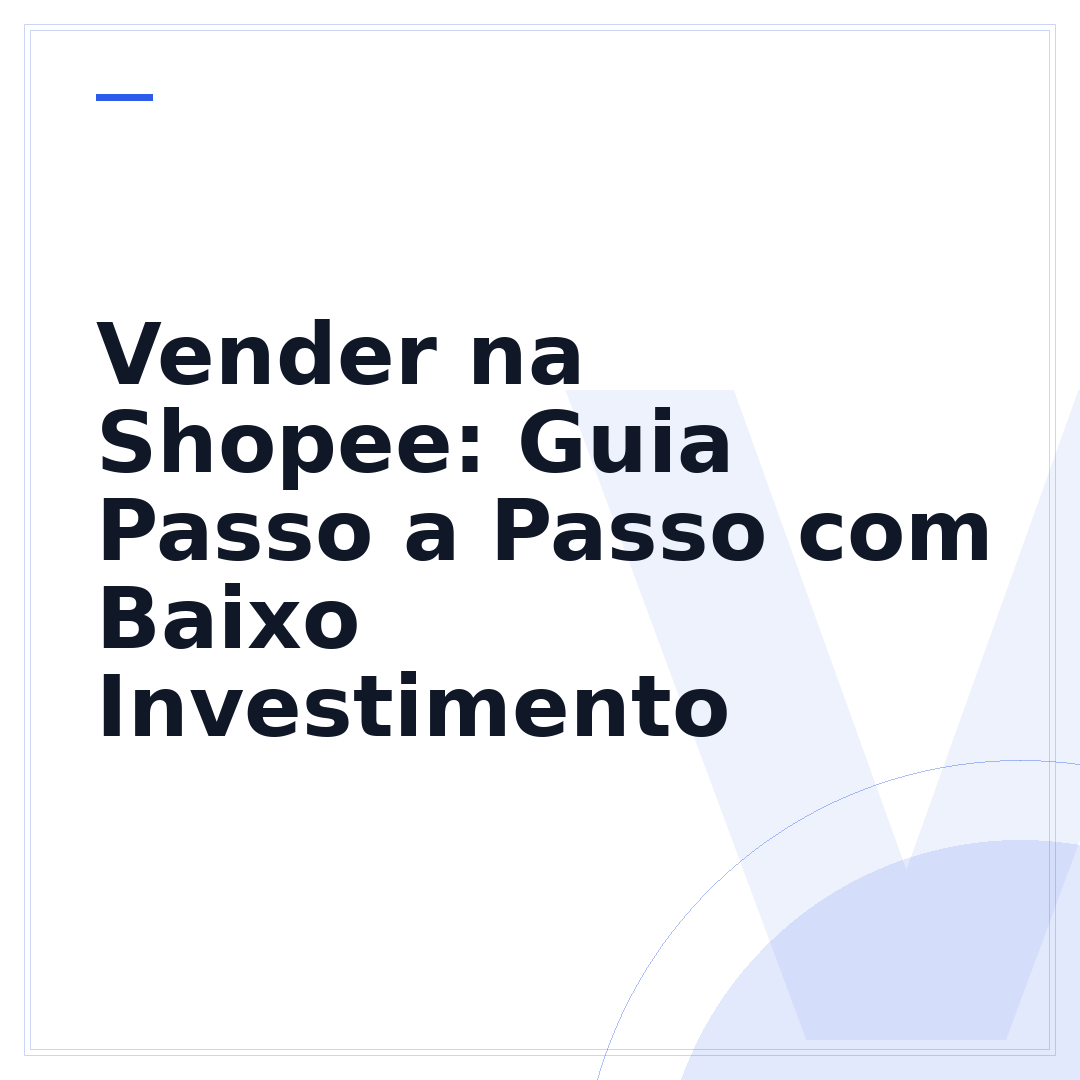 Vender na Shopee: Guia Passo a Passo com Baixo Investimento