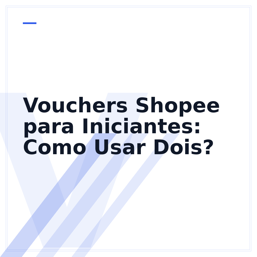 Vouchers Shopee para Iniciantes: Como Usar Dois?
